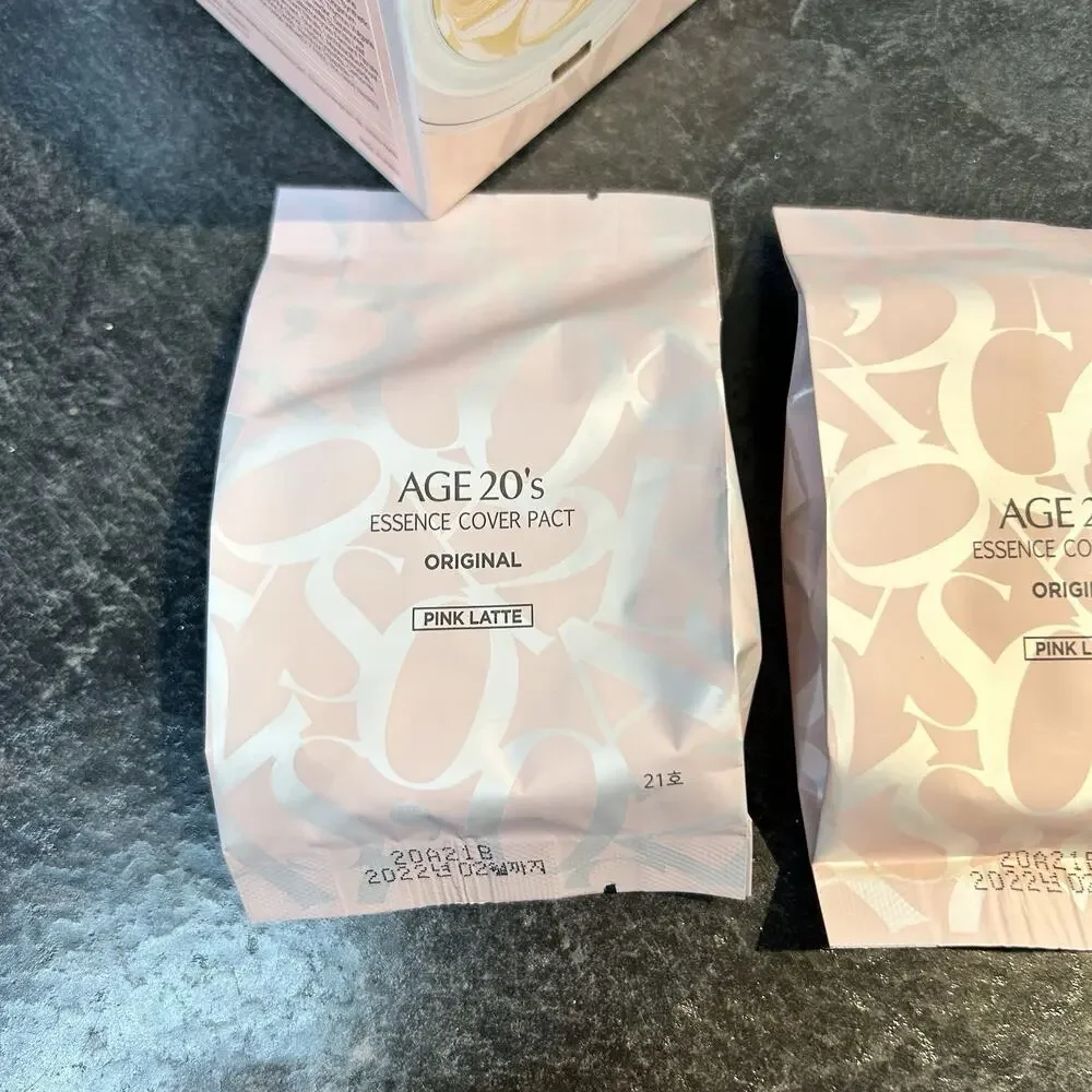 AGE20'S The Original Essence Cover Pact‎ 2 Refills SET #21 PINK LATTE EXP